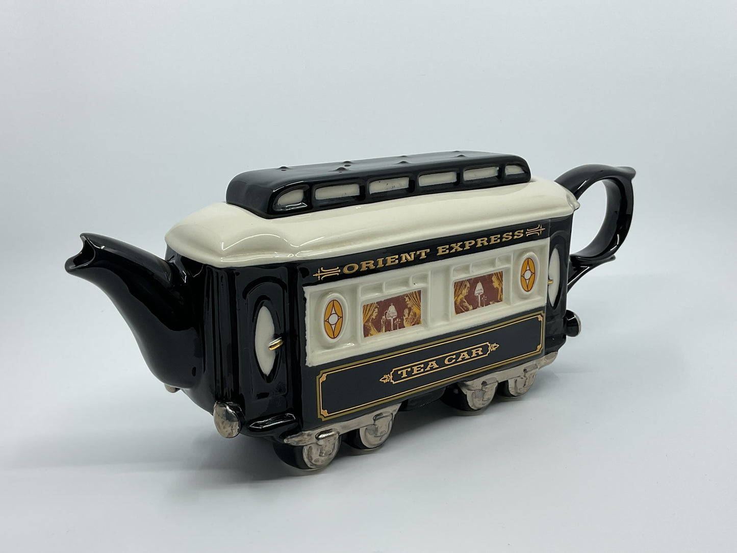 Ceramic Inspirations Orient Express Tea Car Carriage Tea Pot Limited Edition