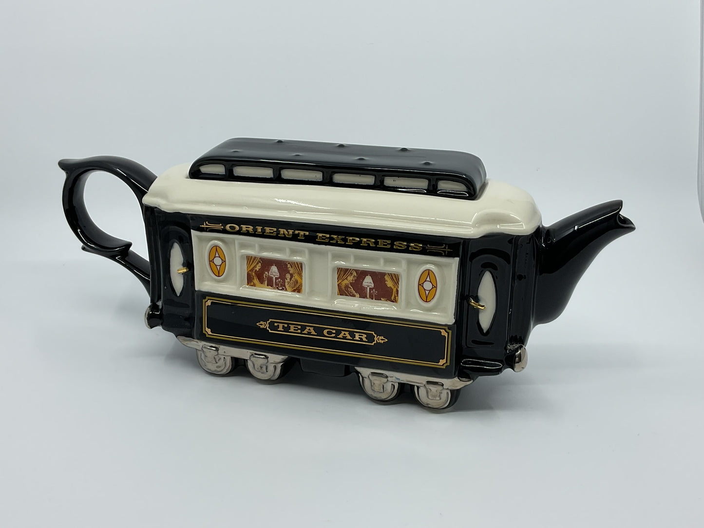 Ceramic Inspirations Orient Express Tea Car Carriage Tea Pot Limited Edition