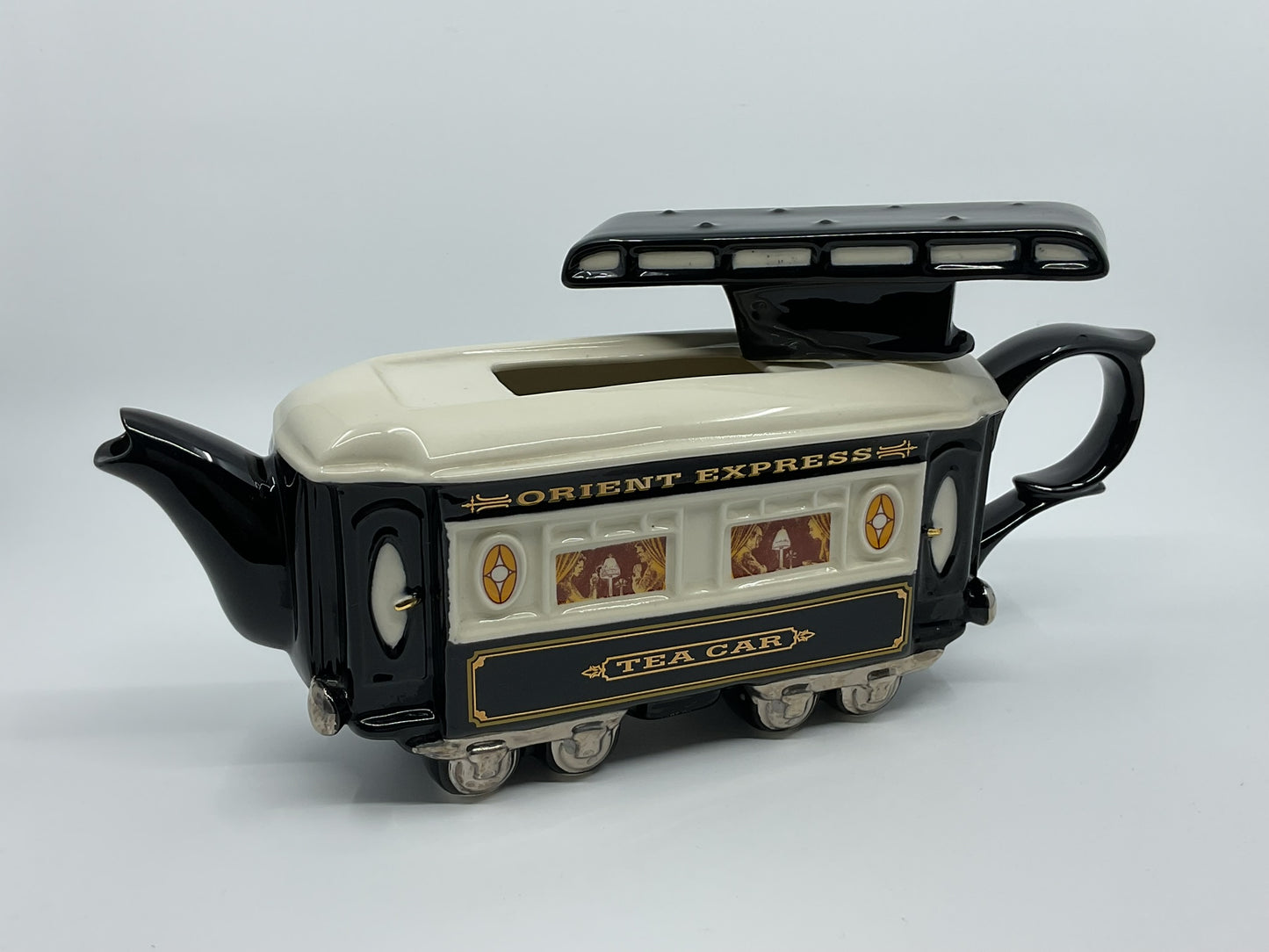 Ceramic Inspirations Orient Express Tea Car Carriage Tea Pot Limited Edition